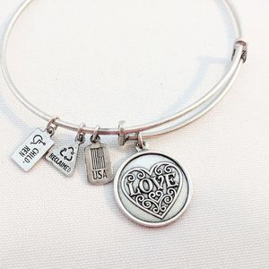 Wind & Fire Silver "Love" Bracelet